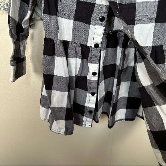 Ralph Lauren black & white buffalo plaid flannel dress 2T - Picture 2 of 9